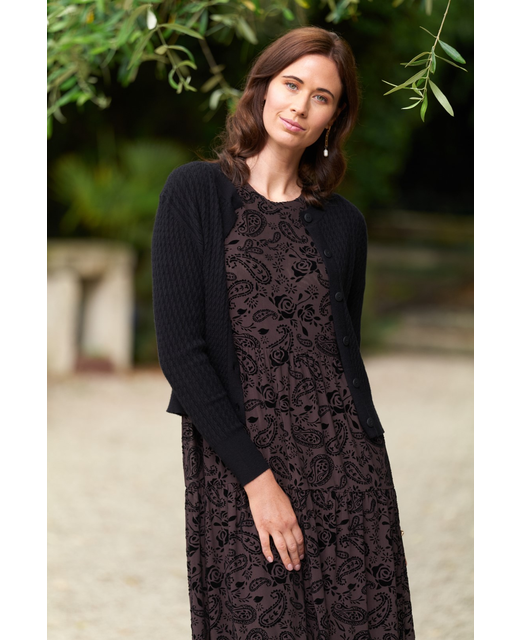 Memo Cable Knit Cardigan