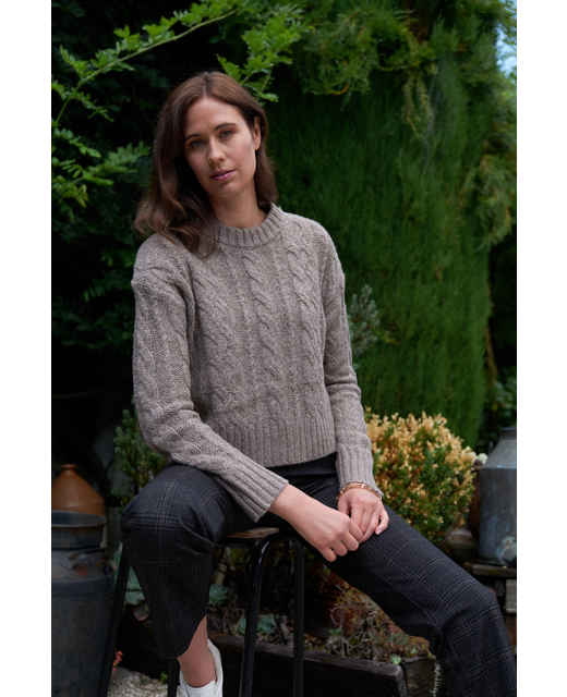 Preen Cropped Cable Jumper