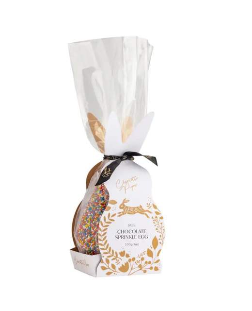 Charlotte Piper Large Sprinkle Egg - White Chocolate
