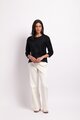 Foil Boxy High Low Jumper