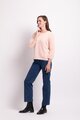 Foil Boxy High Low Jumper