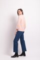 Foil Boxy High Low Jumper