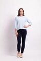 Foil Boxy High Low Jumper