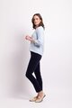 Foil Boxy High Low Jumper