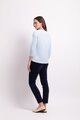 Foil Boxy High Low Jumper