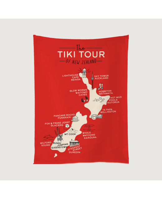 Moana Road Tiki Tour Tea Towel