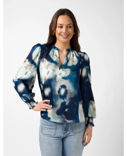 Stella + Gemma Cecily Blouse - Navy Floral Blur