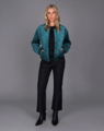 Storm Quilted Velvet Bomber Jacket
