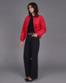 Storm Quilted Velvet Bomber Jacket