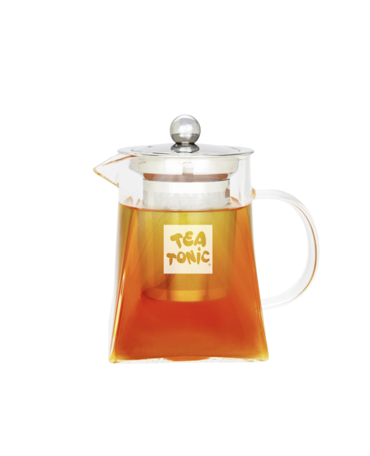 Tea Tonic Square Glass Tea Pot 400ml (2 Cups)