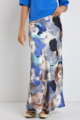 Among The Brave Frantic Satin Bias Maxi Skirt