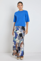 Among The Brave Frantic Satin Bias Maxi Skirt