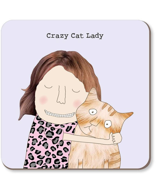 Rosie Made A Thing Crazy Cat Lady Coaster