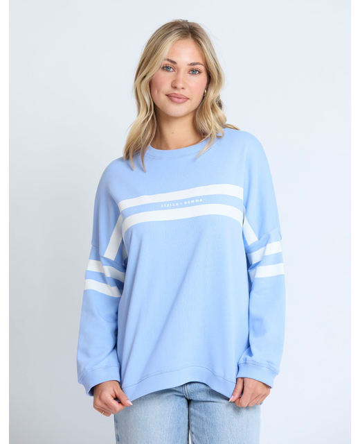 Stella + Gemma Newport Sweat - Cornflower True Icon