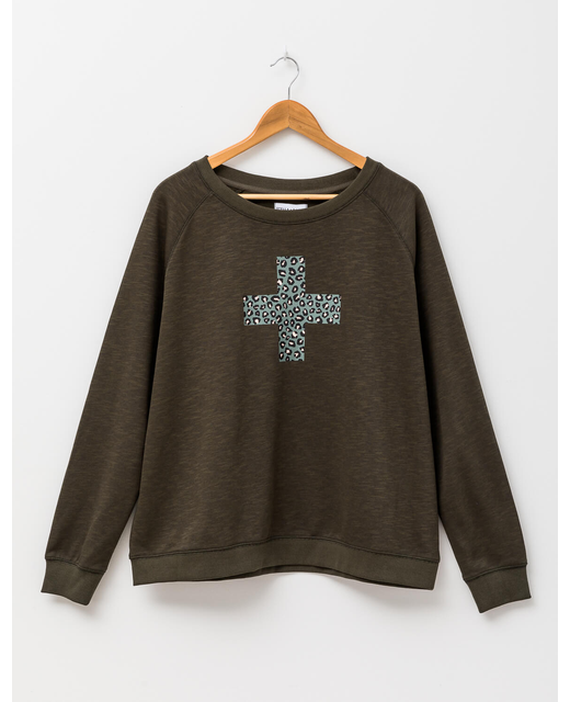 Leopard Cross Sweater