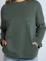 Stella + Gemma Newport Pocket Crew - Winter Moss