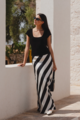 Among The Brave Fiery Satin Bias Maxi Skirt