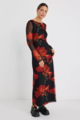 Among The Brave Location Mesh LS Midi Dress