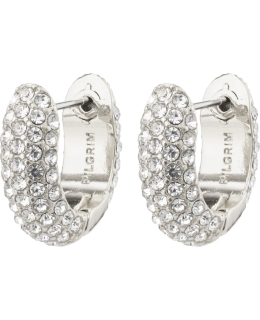 Pilgrim Lona Chunky Crystal Huggie Hoops