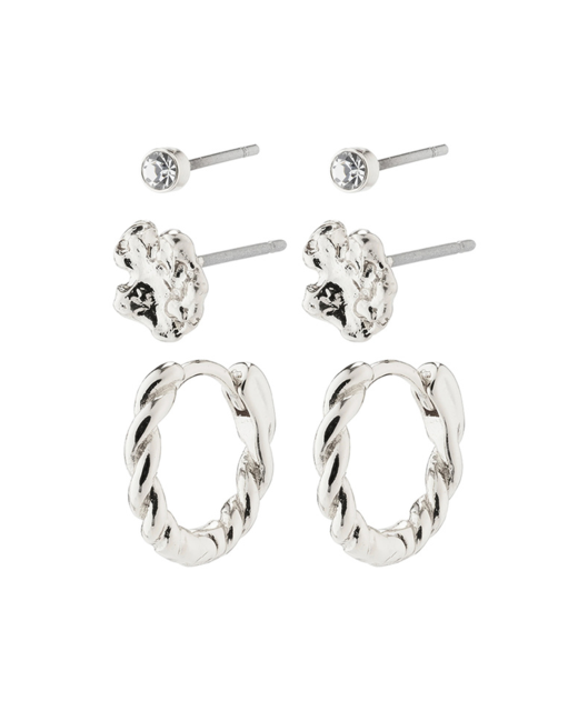Pilgrim Emanuelle Recycled 3-in-1 Earrings Set