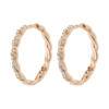 Pilgrim Ezo Twirled Crystal Hoops