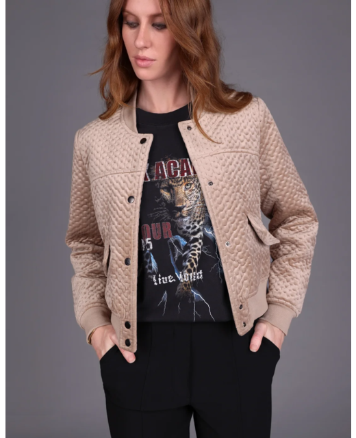 Storm Crop Velvet Bomber