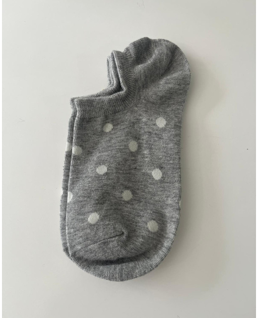 Stella + Gemma Grey Marle with Snow Dots Socks