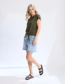 Stella + Gemma Top Knot Top - Army