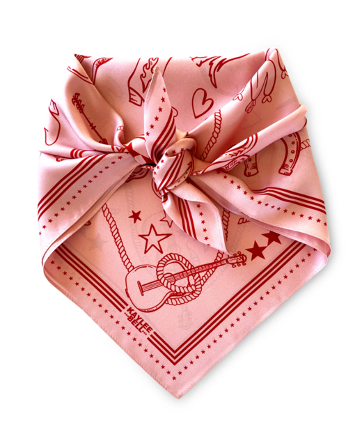 Dark Hampton x Kaylee Bell Cowboy Up Petite Silk Scarf