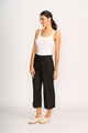 Oh3 Wide Leg Mid Length Trousers