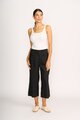 Oh3 Wide Leg Mid Length Trousers