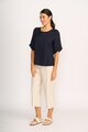 Oh3 Wide Leg Mid Length Trousers
