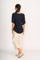 Oh3 Wide Leg Mid Length Trousers