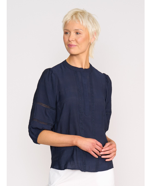 Oh3 Check & Lace Blouse