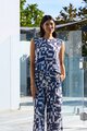 Foil Sleeveless Pleat Back Top