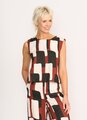 Foil Sleeveless Pleat Back Top