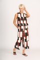 Foil Sleeveless Pleat Back Top