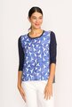 Memo Relaxed Fit Contrast Front Top
