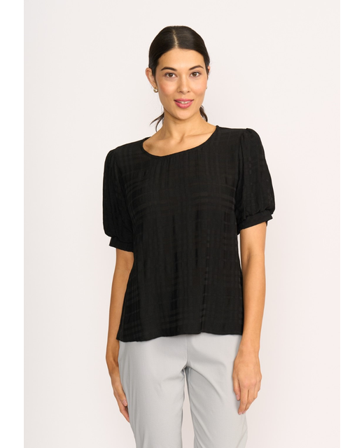 Oh3 Volume Sleeve Scoop Hem Top