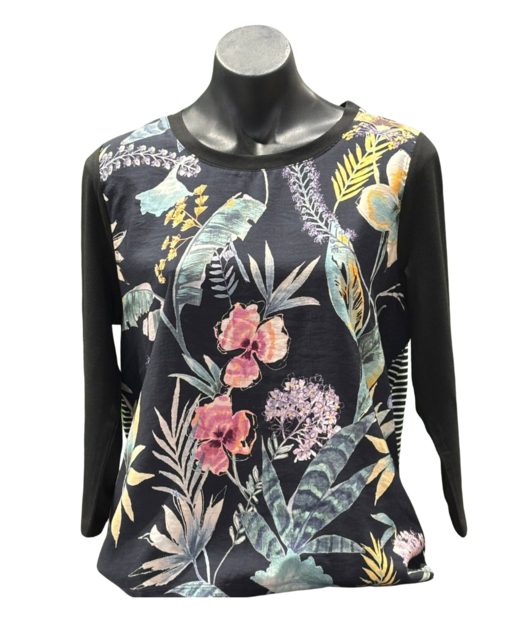 Memo Relaxed Fit Contrast Front Top