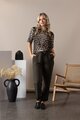 Vassalli Slim Leg Ankle Grazer Elastic Waist Linen Pant