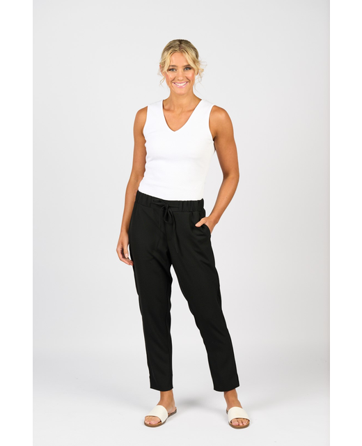 Vassalli Relaxed Leg Ankle Grazer Pull On Pant