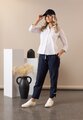 Vassalli Relaxed Leg Ankle Grazer Pant with Contrast