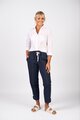 Vassalli Relaxed Leg Ankle Grazer Pant with Contrast