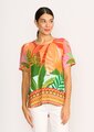 Foil Pleat Back & Contrast Top