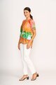 Foil Pleat Back & Contrast Top