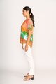 Foil Pleat Back & Contrast Top