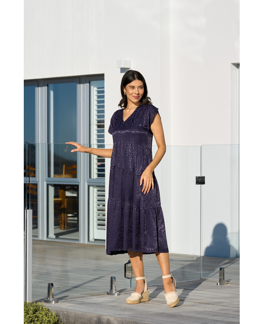 Preen Asymmetric Tiered Dress