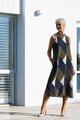 Foil Side Split Dress