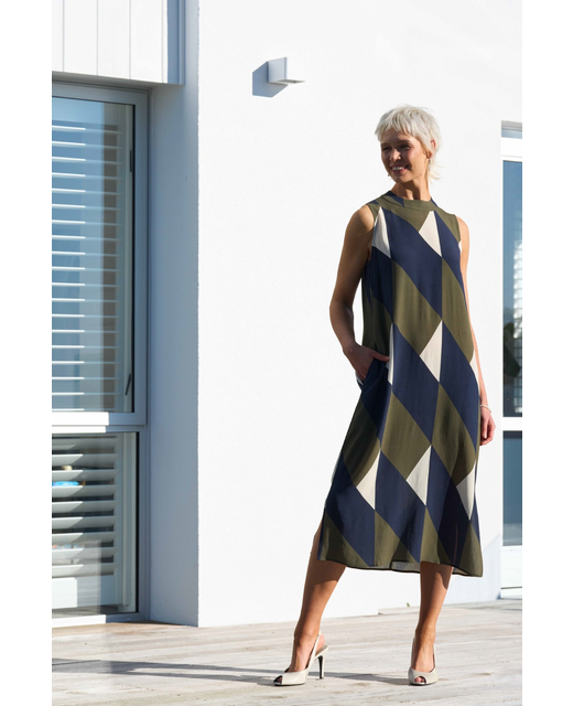 Foil Side Split Dress